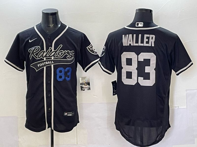 Men 2025 Oakland Raiders #83 Waller black Joint Name Nike Elite NFL Jersey style 03->oakland raiders->NFL Jersey